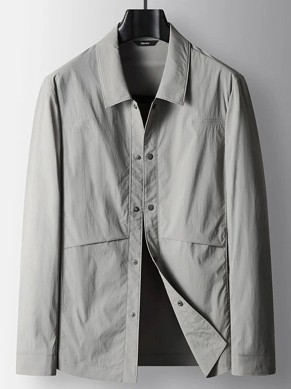 Business 4-Way Stretch Wrinkle-Free Notch-Lapel Lightweight Jacket - Image 8