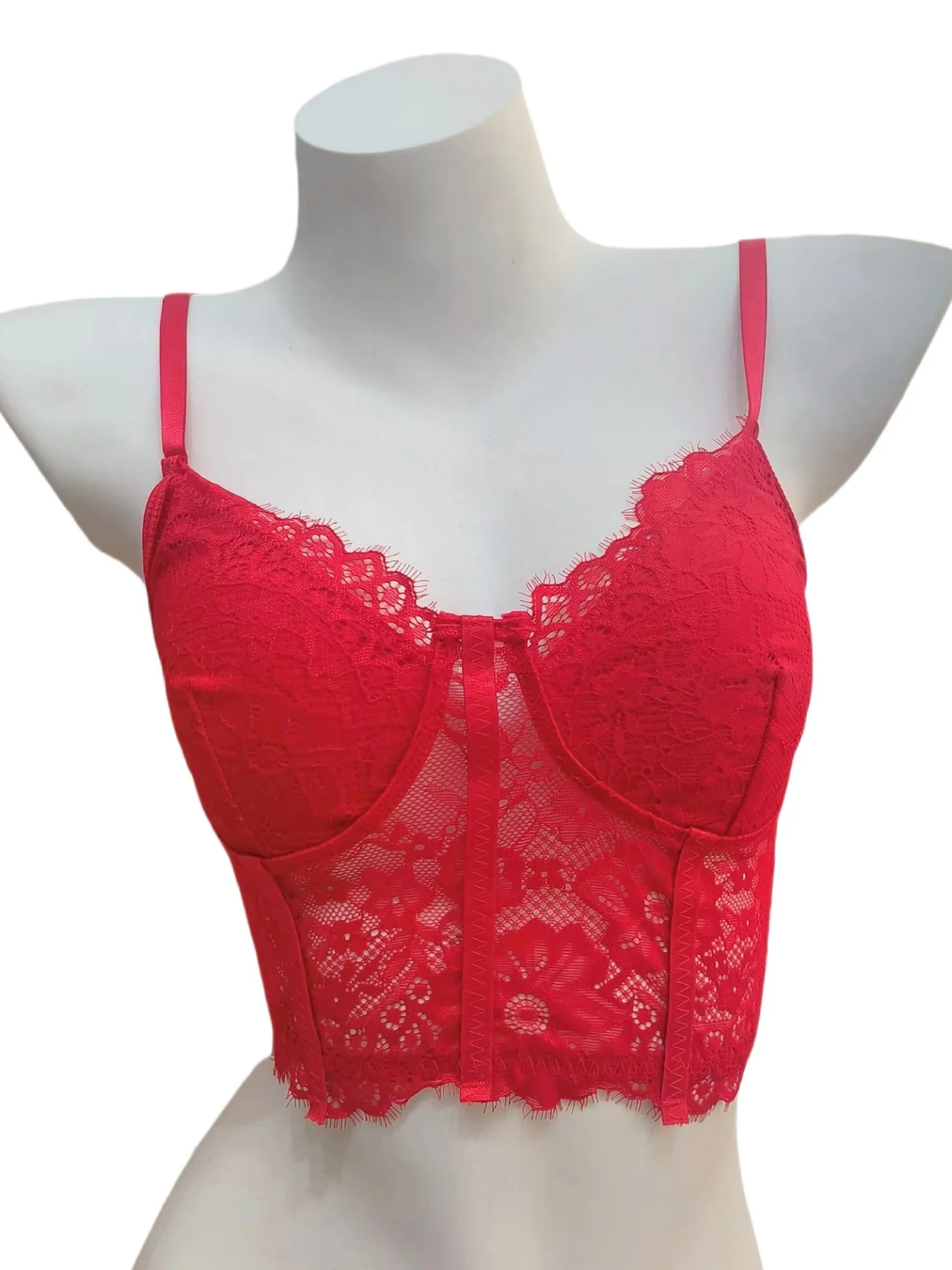 Lace Patchwork Perspective Jacquard Tank Tops&Camis - Image 12