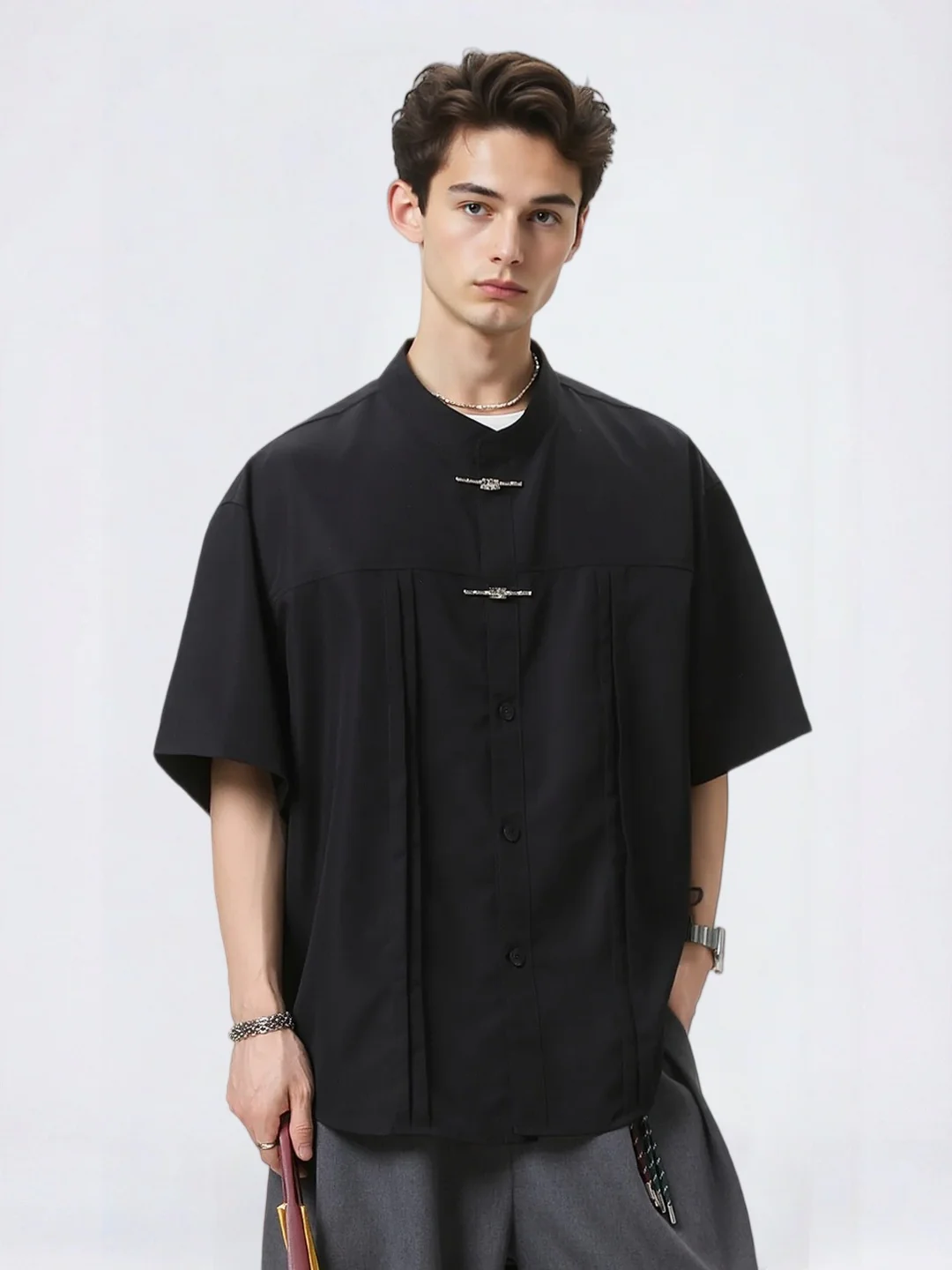 New Chinese Style Chinese Knot Tang Suit Shirts