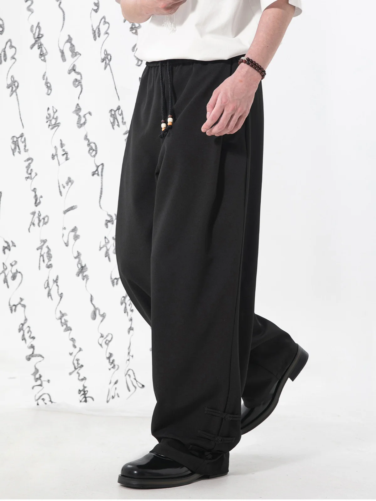 New Chinese Style Chinese Knot Design Loose-fit Pants - Image 8