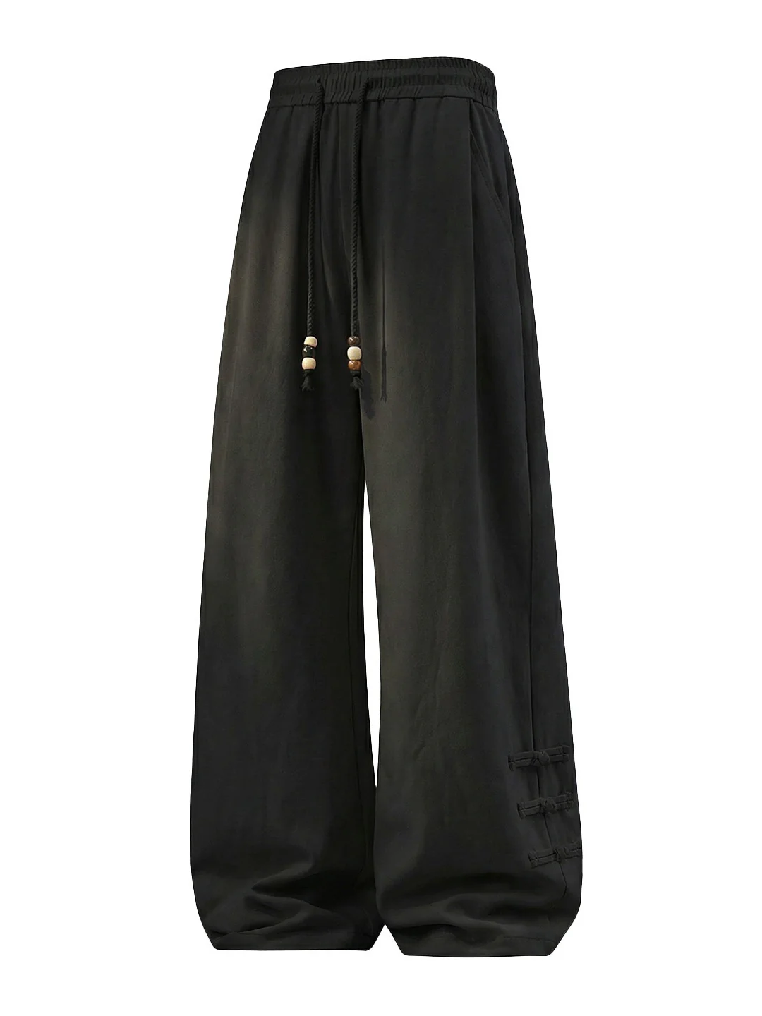 New Chinese Style Chinese Knot Design Loose-fit Pants - Image 9