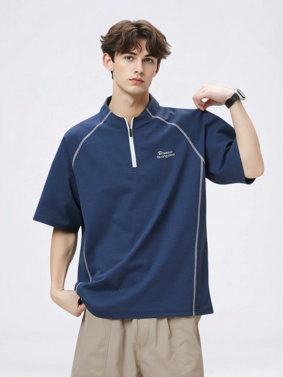 Color-blocked Lightweight Loose-fit T-shirts