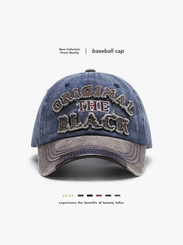 Distressed Embroidery Letter Baseball Caps
