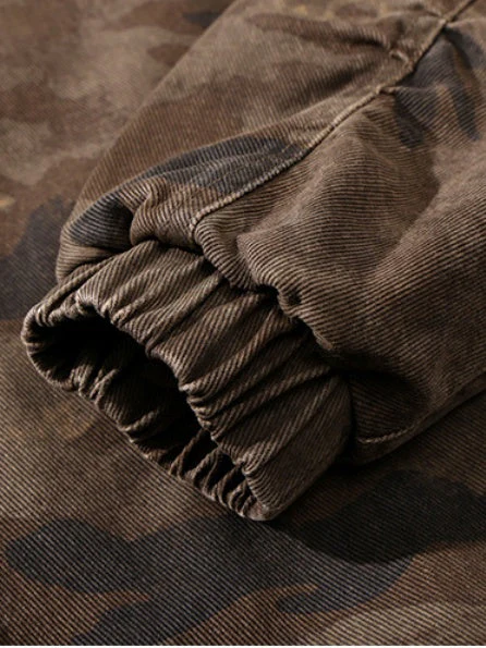 Camouflage Loose-fit Extra-thick Sherpa-Lined Jackets - Image 5