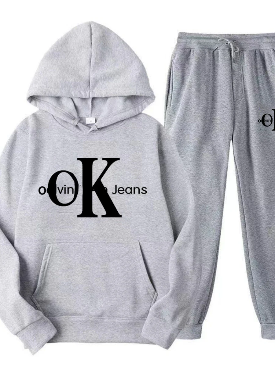 Sports Printed Hoodies Sweatpants 2-piece Sets - Image 2