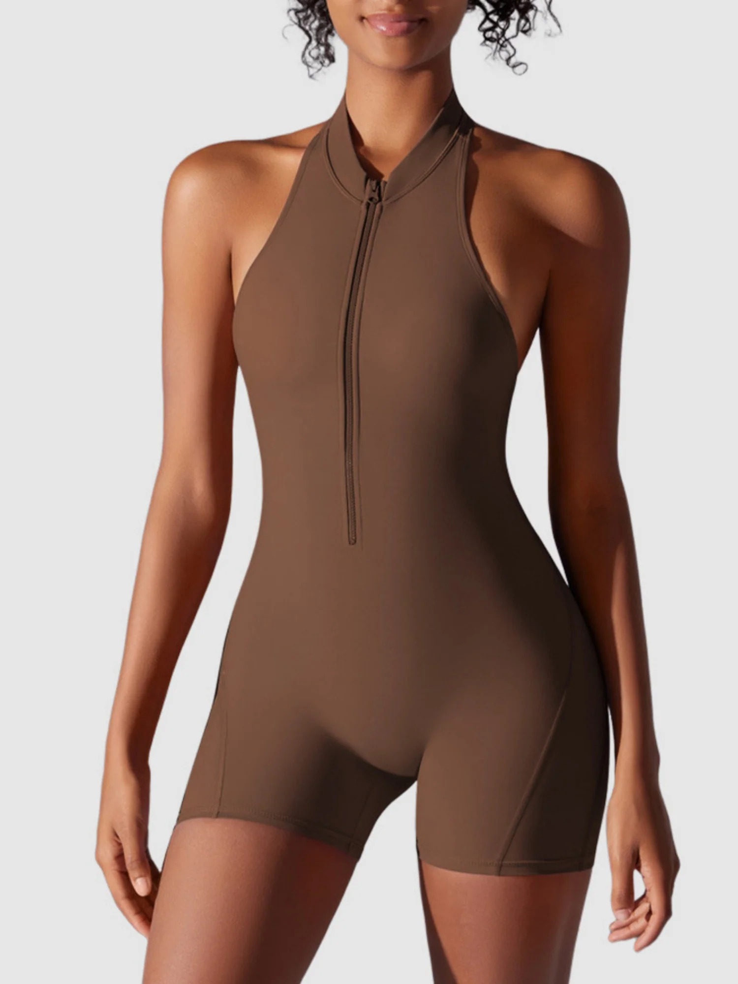 Zipper Lifting Buttocks And Beautifying Back Sports Onesie Yoga Suit - Image 4
