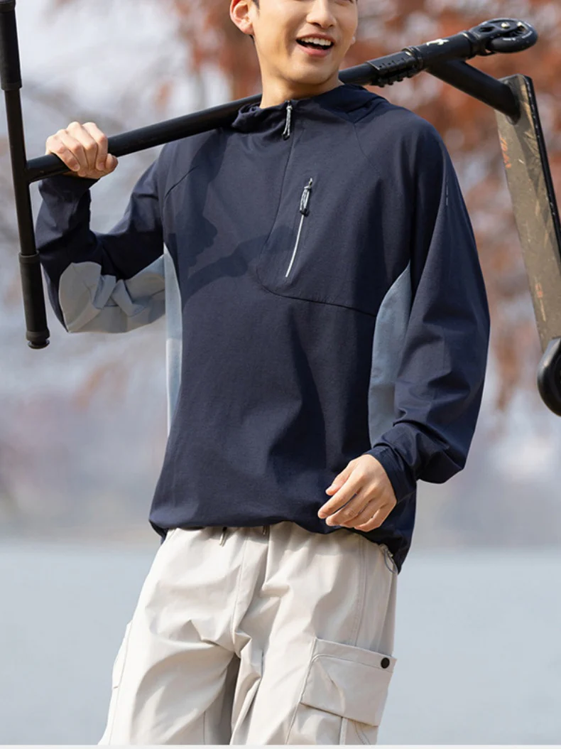 Color Matching Sunscreen Quick-drying Hooded T-shirts - Image 6
