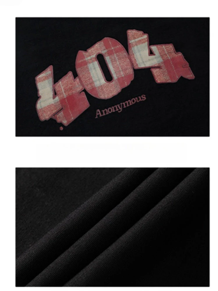 Number Plaid Printed Loose-fit T-shirts - Image 4
