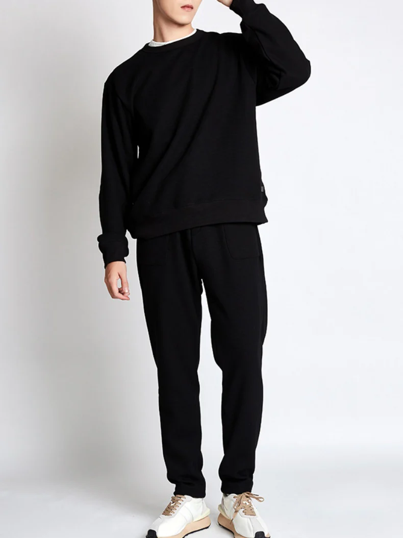 Simple Drawstring Straight-fit Sports Pants - Image 5