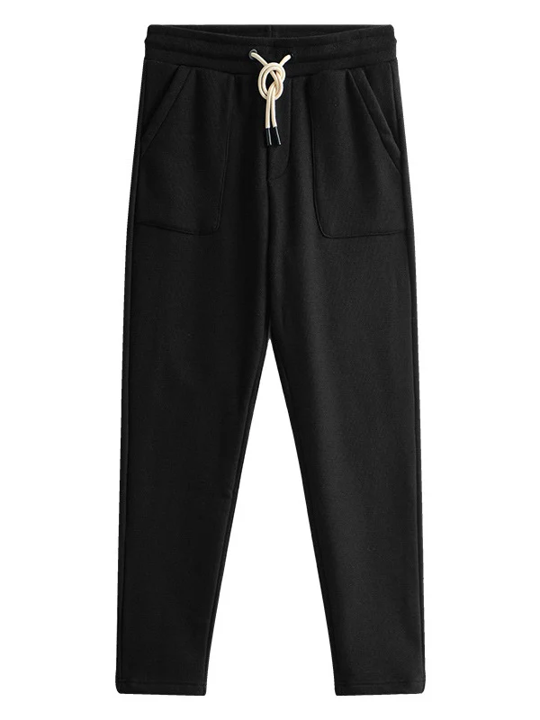 Simple Drawstring Straight-fit Sports Pants - Image 6