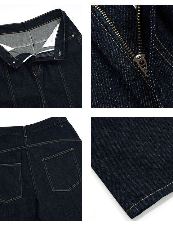 Denim Baggy Wide-leg 7 Points Shorts - Image 6