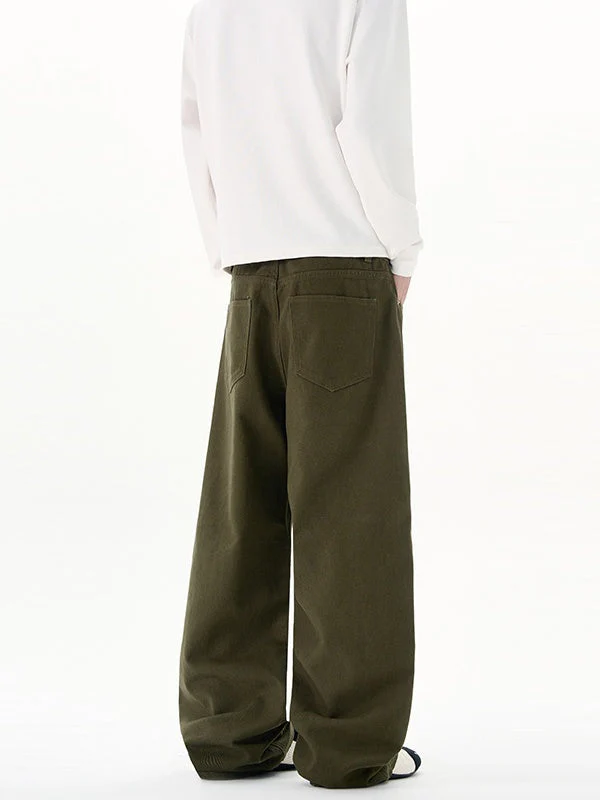Vintage Simple Straight-fit Pants - Image 3