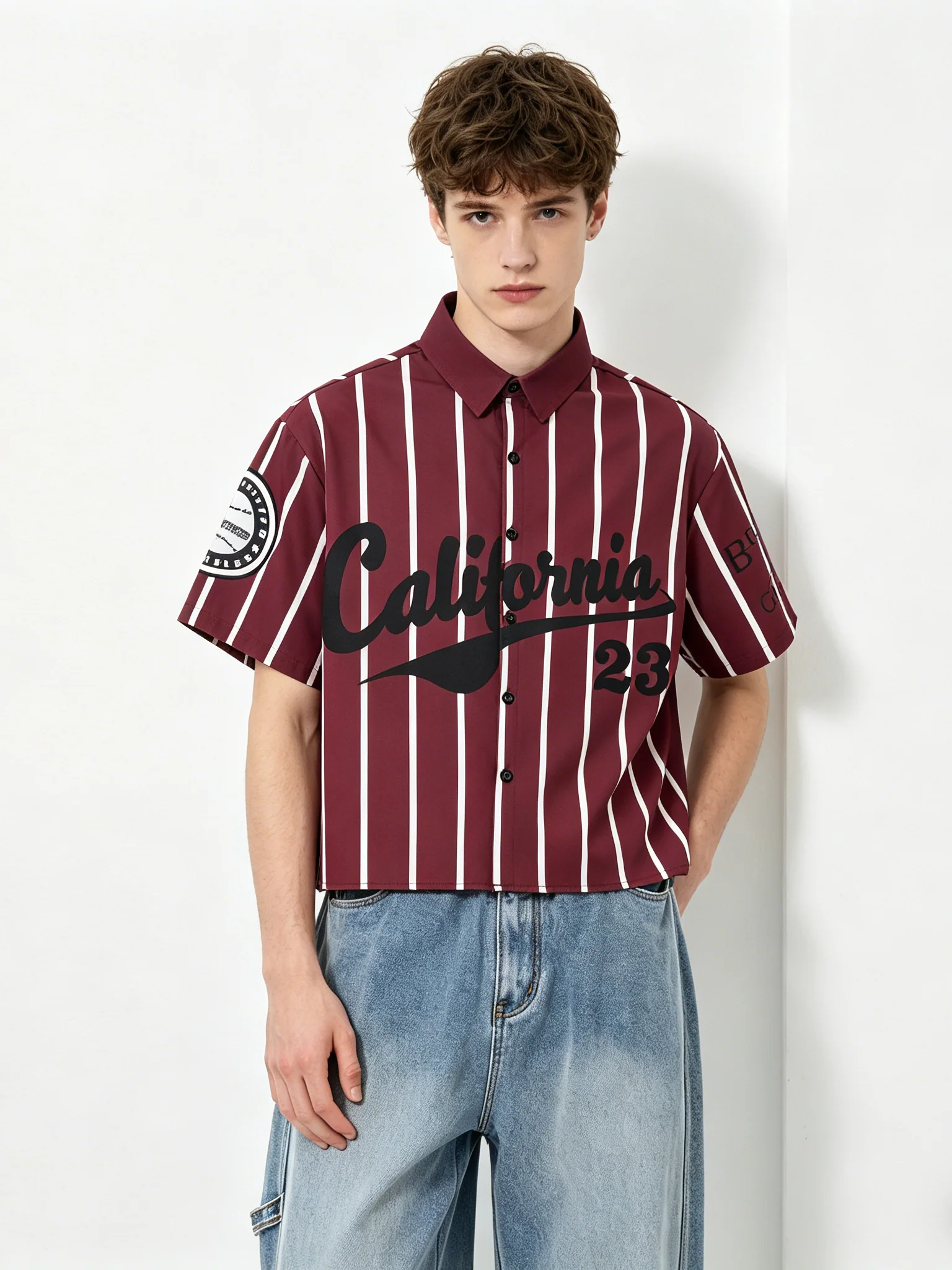 Stripes Printed Cropped Shirts