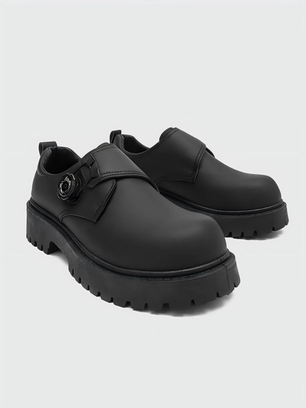Big-head Retro Platform Derby Shoes - Image 6