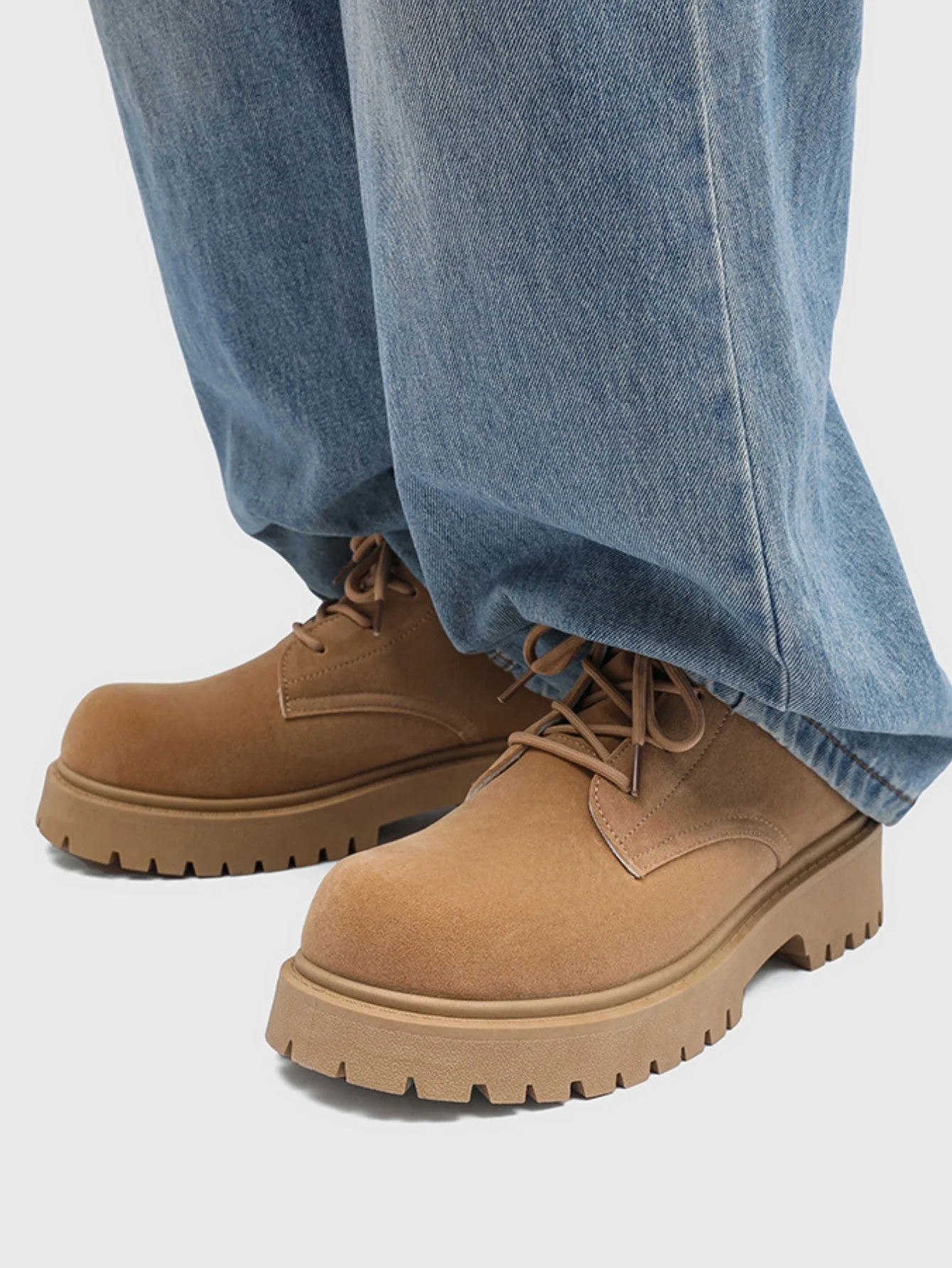 Retro Suede Oversized Martin Boots - Image 2
