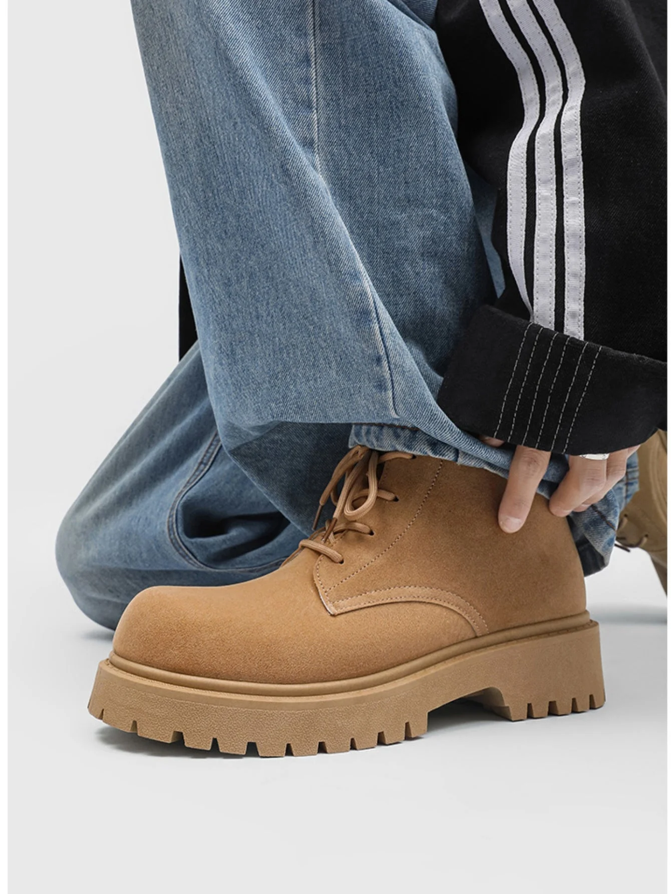 Retro Suede Oversized Martin Boots - Image 5