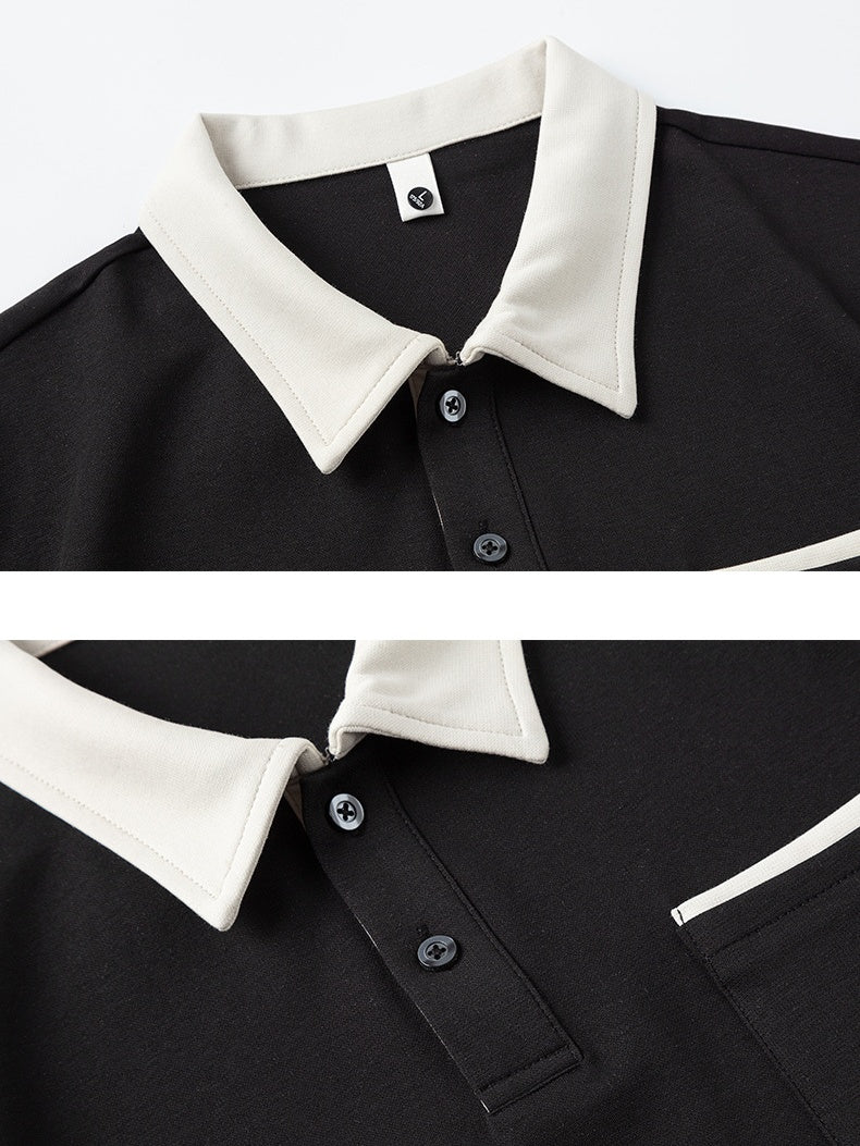 Color-blocked Leisure Polo Shirt - Image 8