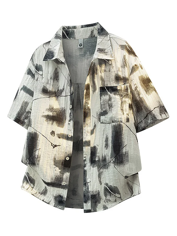 Flax Tie-dye Breathable Shirts - Image 4