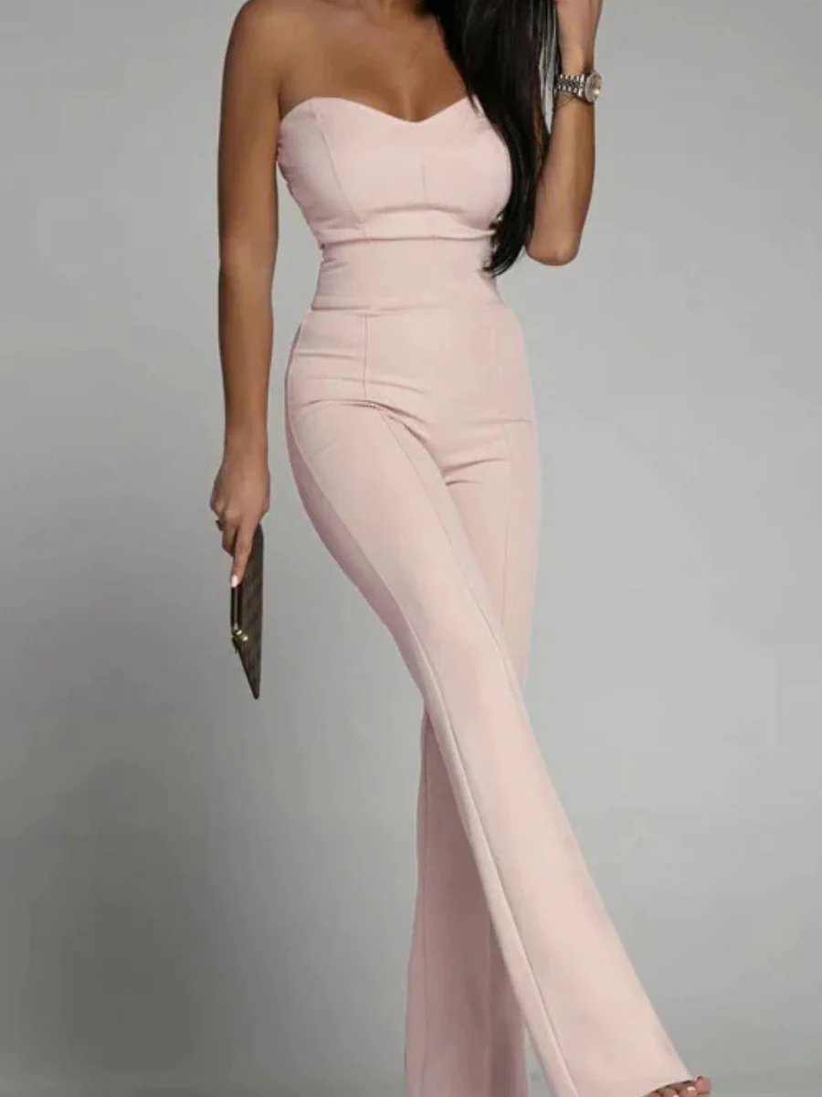 Sexy Slim-fitting Strapless Straight-leg Jumpsuit - Image 6