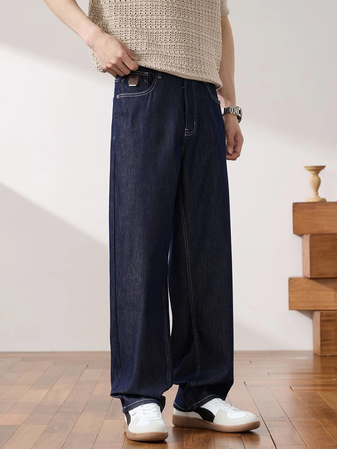 Retro Washed Straight-fit Jeans