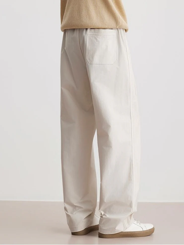 Loose-fit Straight-fit Cooling Sensation Wide-leg Pants - Image 3