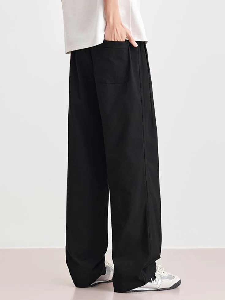 Loose-fit Straight-fit Cooling Sensation Wide-leg Pants - Image 8