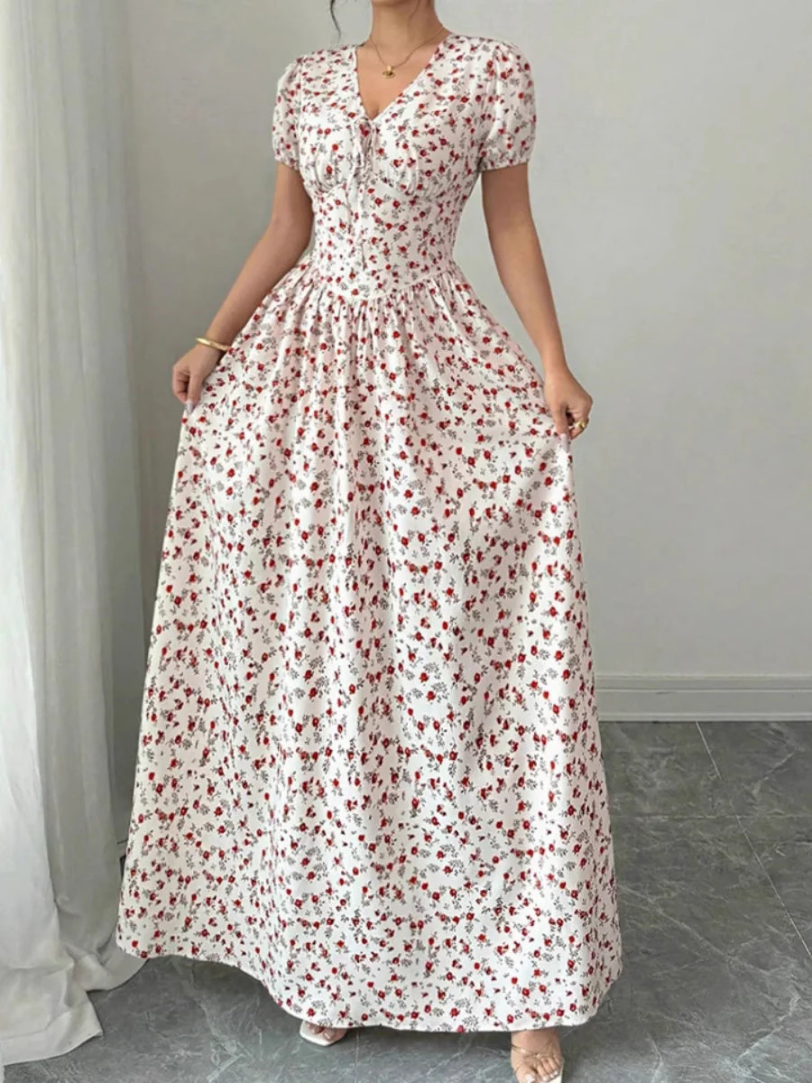 Bandage Printed Hit Maxi Dresses - Image 4