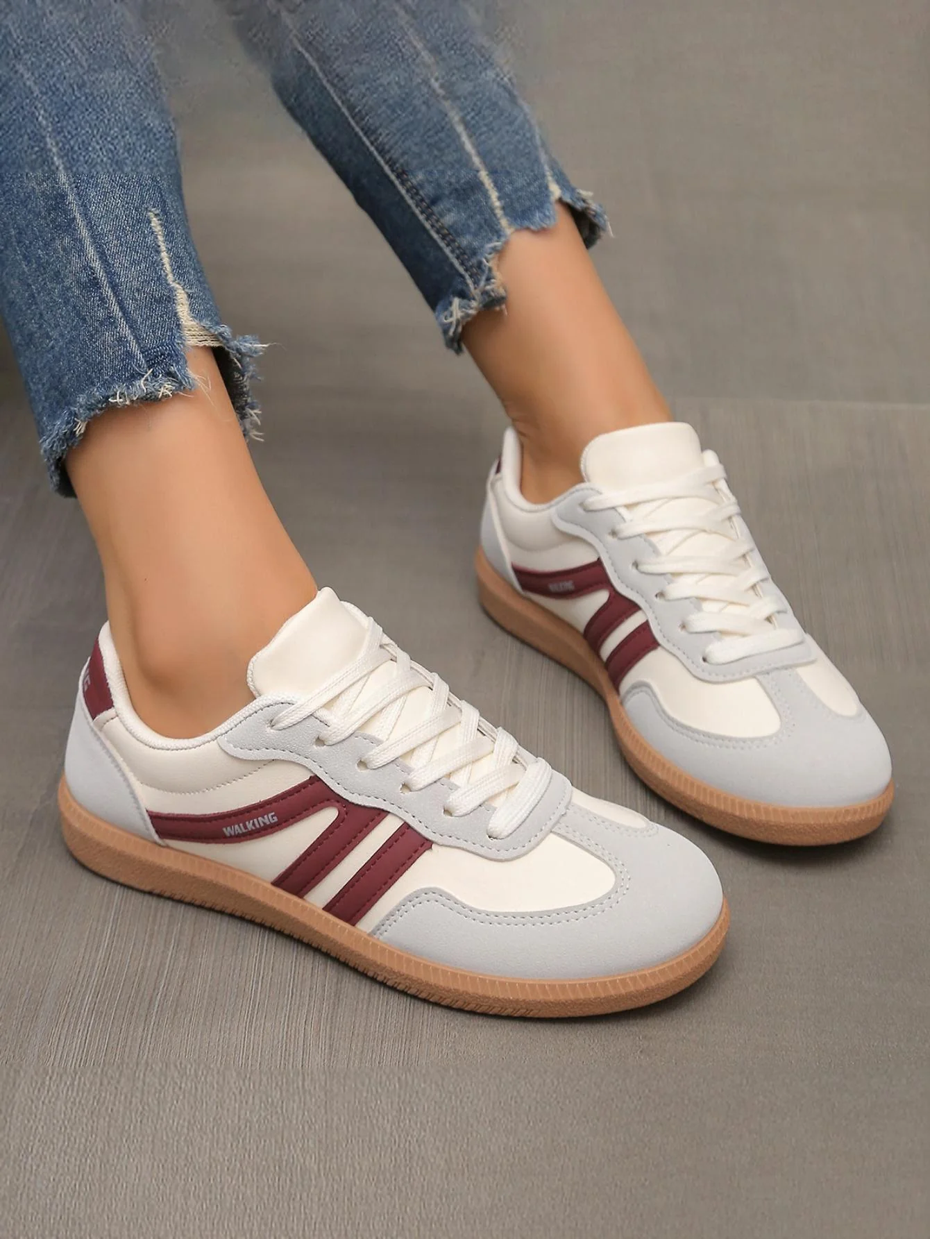 Retro Color-blocked German Training Shoes And Sneakers - Image 9