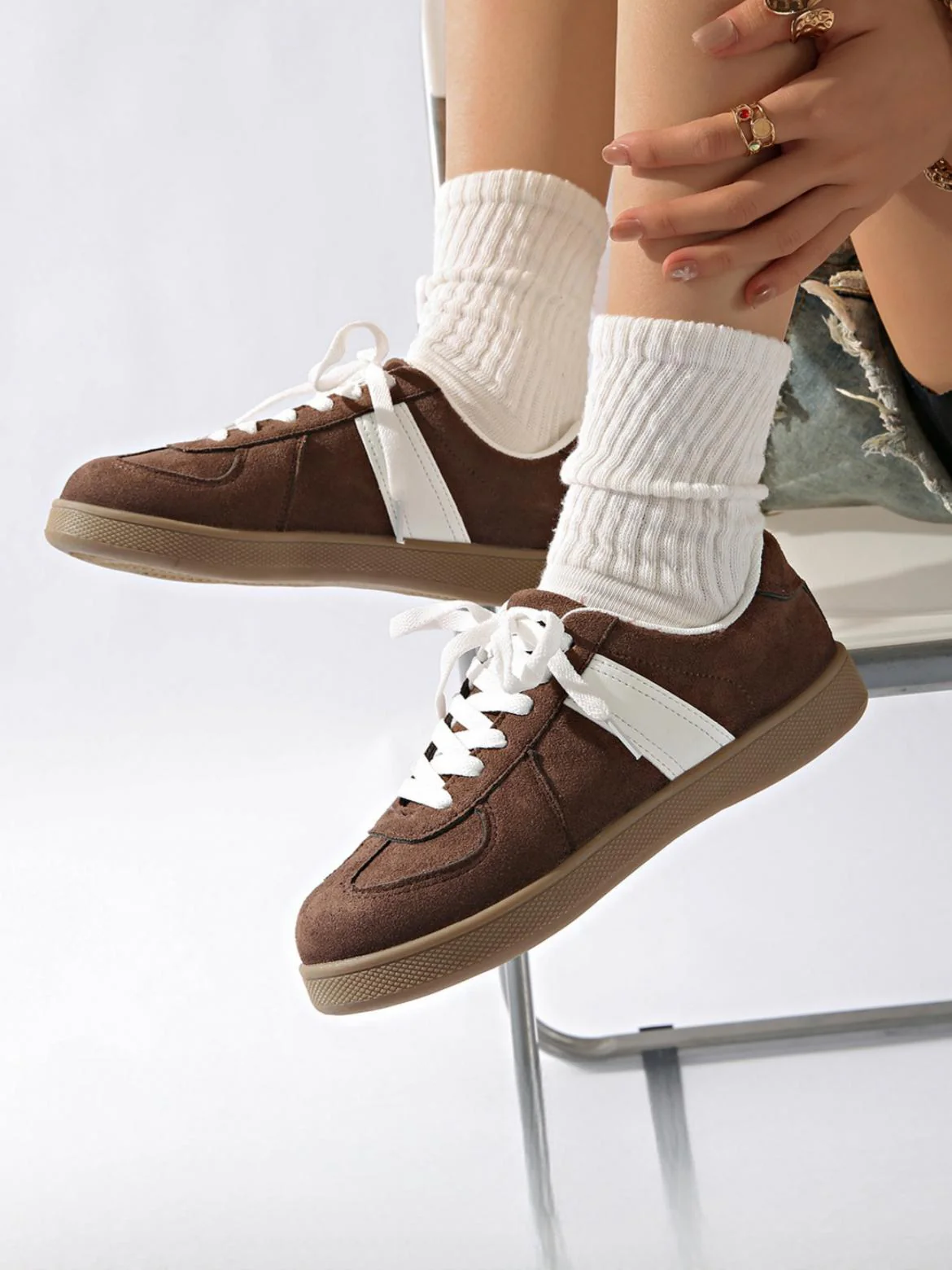 Retro Color-blocked German Training Shoes And Sneakers - Image 19