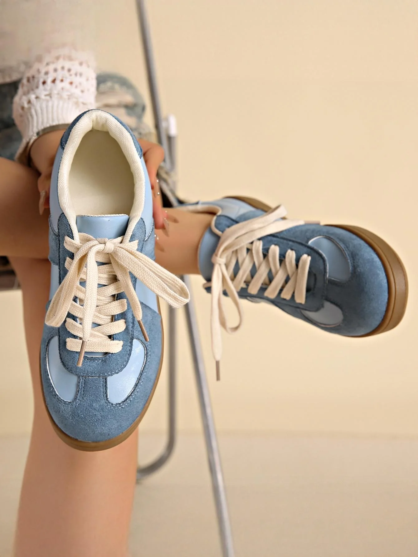 Retro Color-blocked German Training Shoes And Sneakers - Image 8