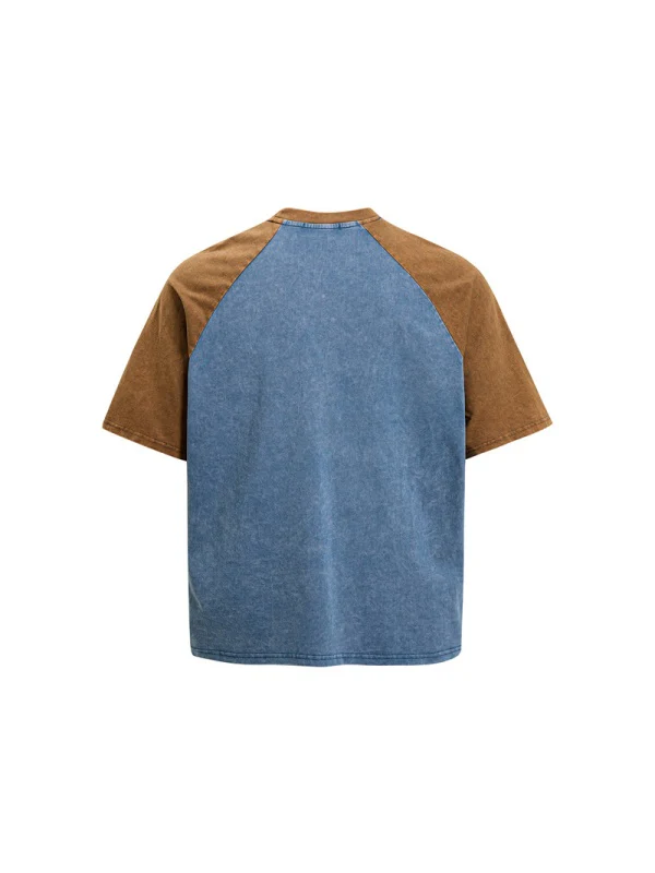 Rock Band Printed Distressed Color-blocked T-shirts - Image 3