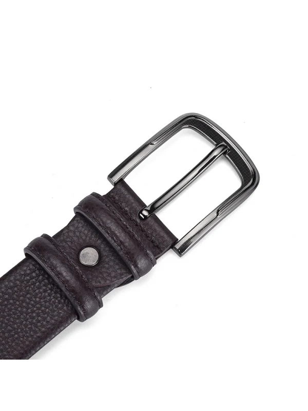 Genuine Leather Pin Buckle Lychee Pattern Simple Belts - Image 10