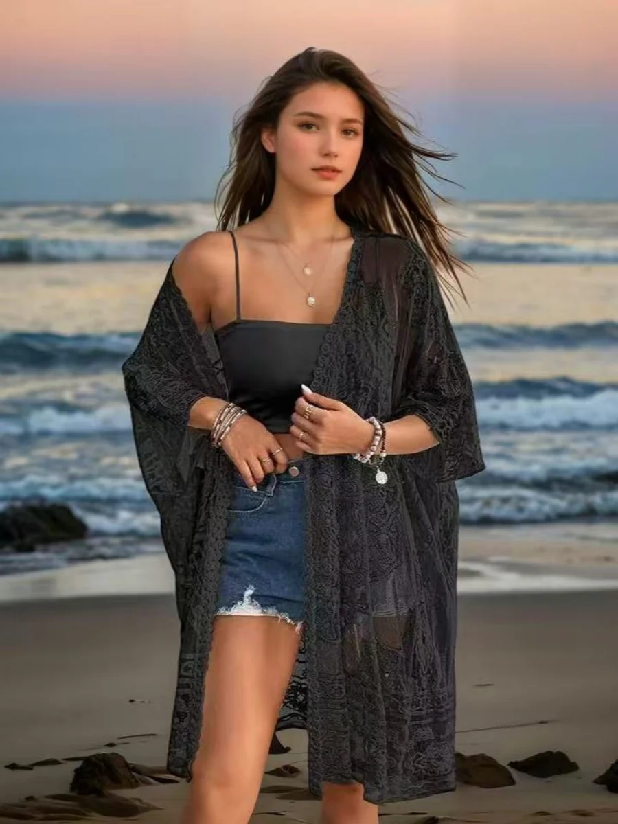 Sunscreen Water-soluble Lace Pullover Beachwear - Image 5