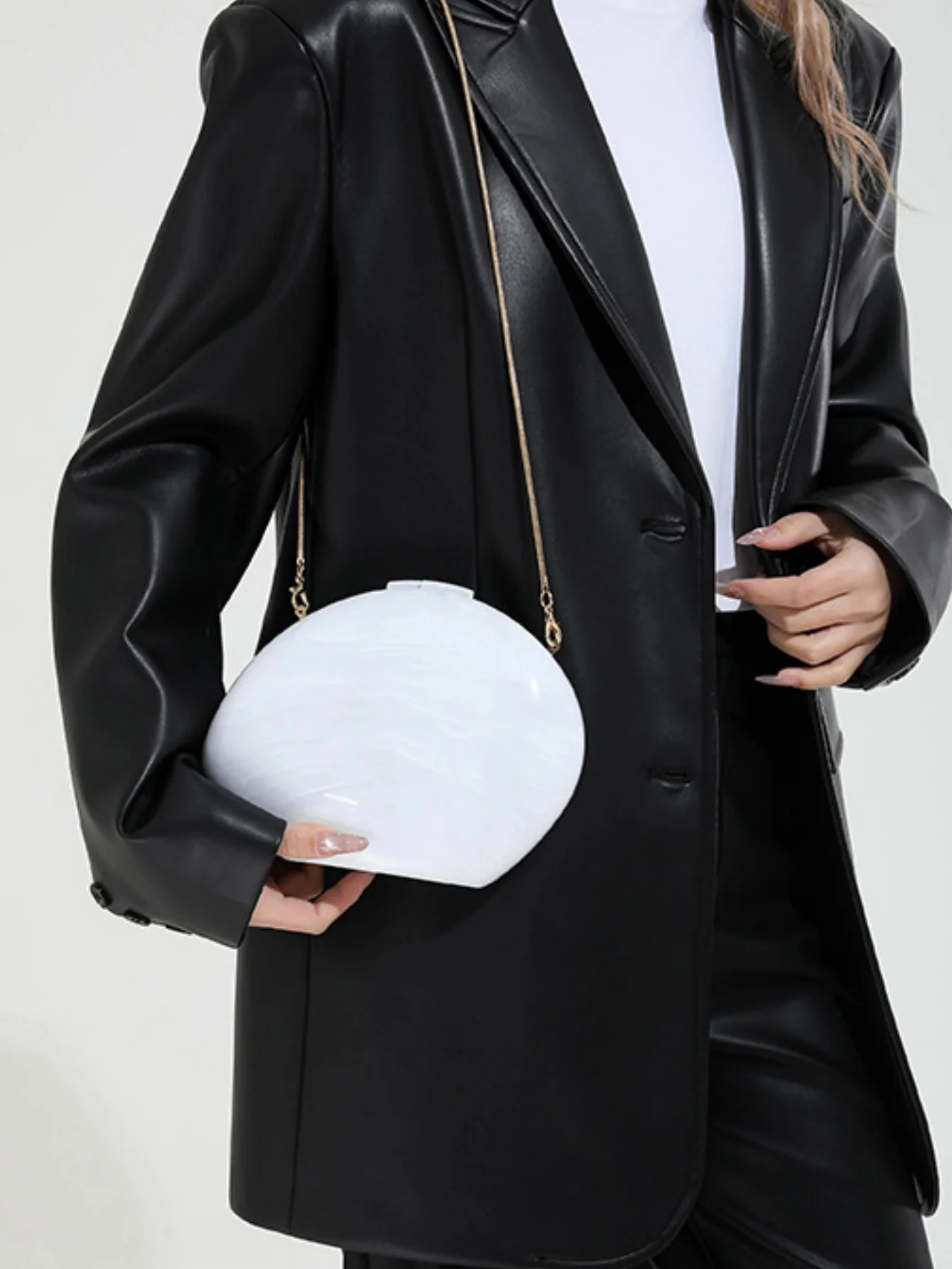 Mirrored Acrylic Evening Fashion Shoulder/Crossbody Bag - Image 13