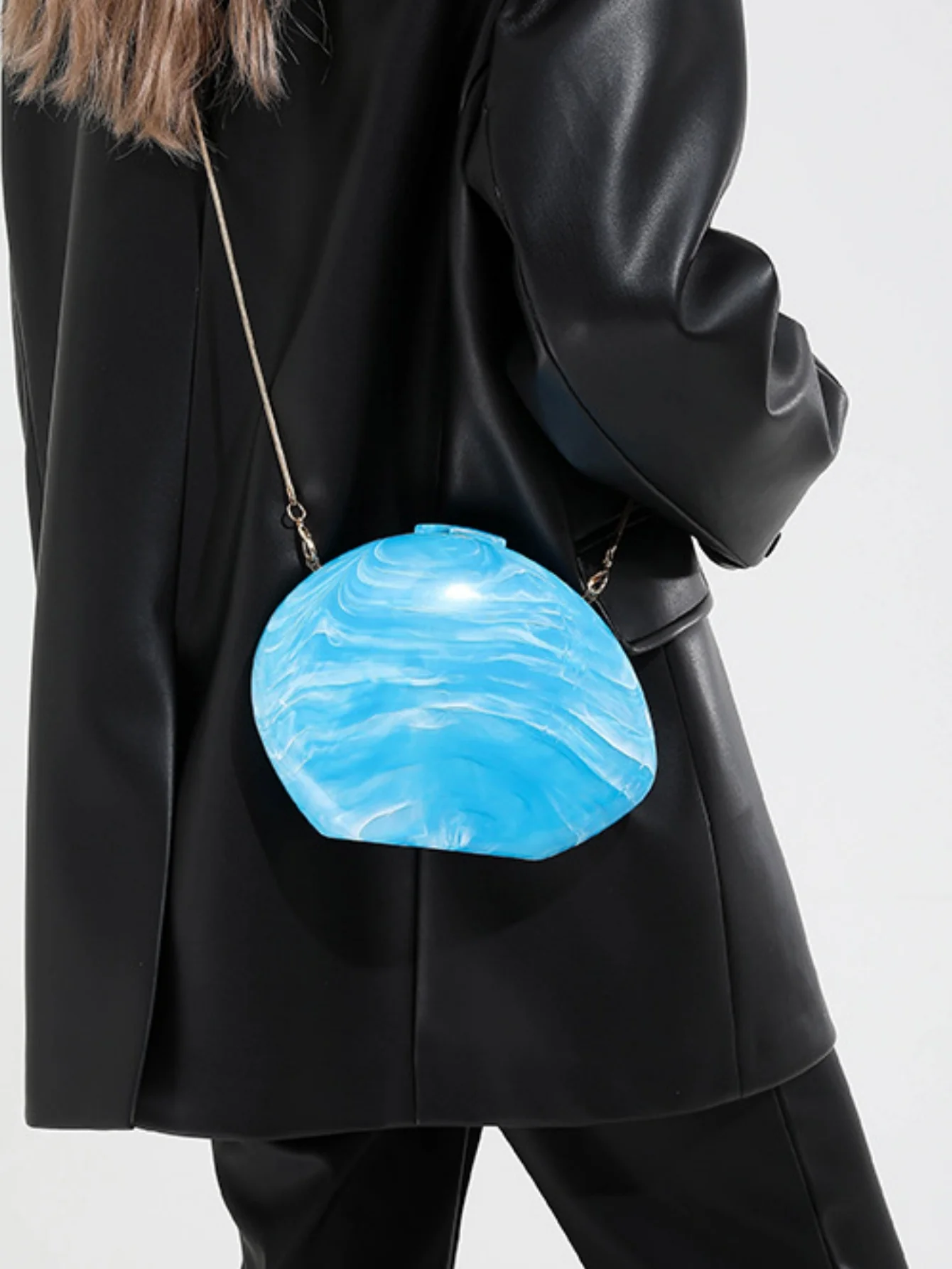 Mirrored Acrylic Evening Fashion Shoulder/Crossbody Bag - Image 15