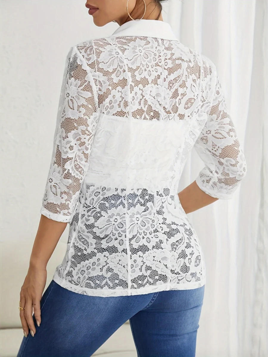 Lace Sunscreen Blazers Commuting Jackets - Image 9