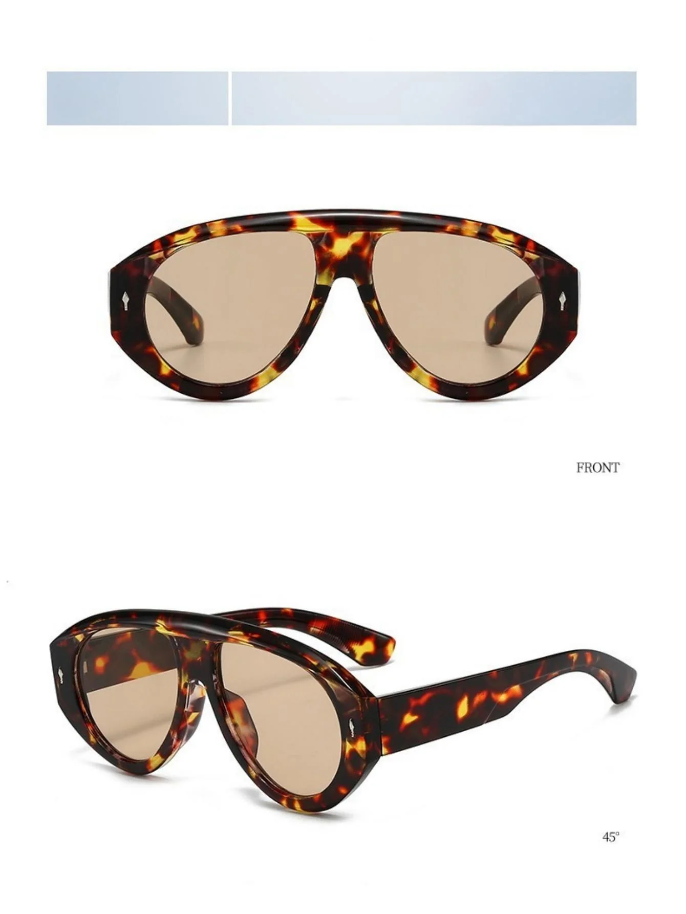 Full-frame Irregular Sunglasses - Image 9