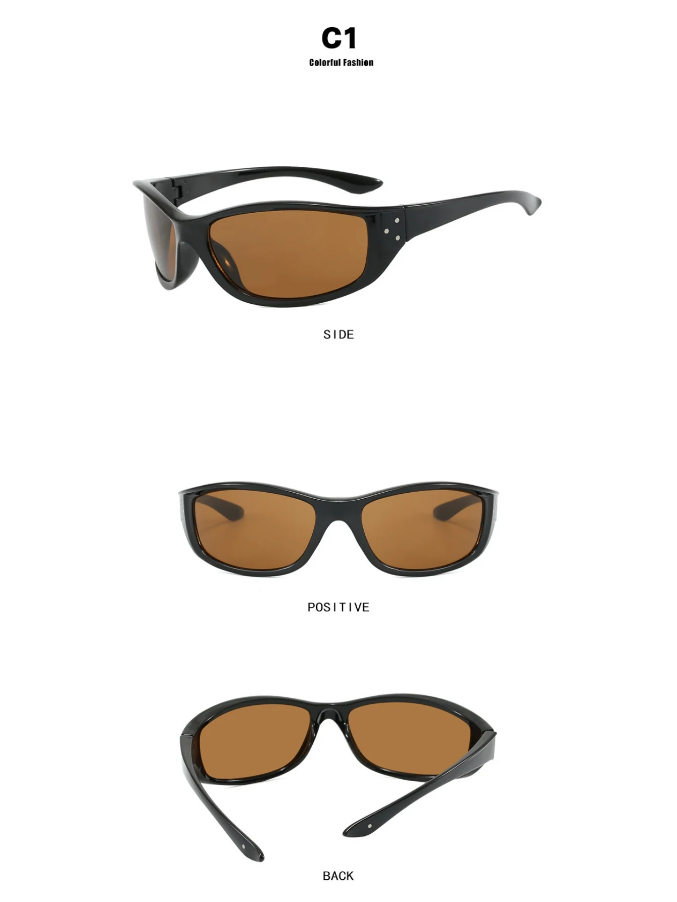 Full-rimmed, Uniquely Shaped Fashion Glasses - Image 6