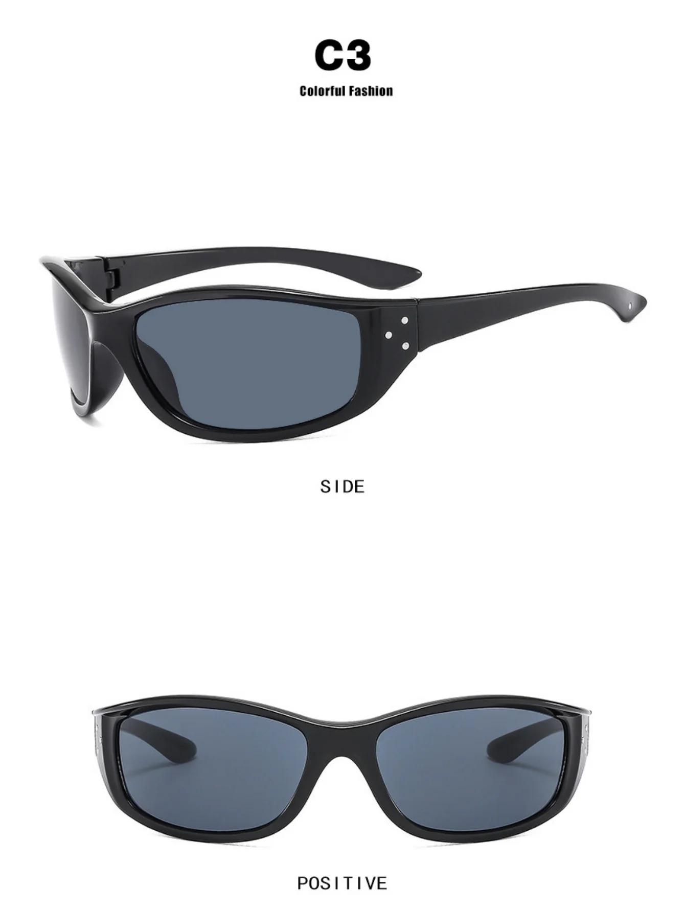 Full-rimmed, Uniquely Shaped Fashion Glasses - Image 9