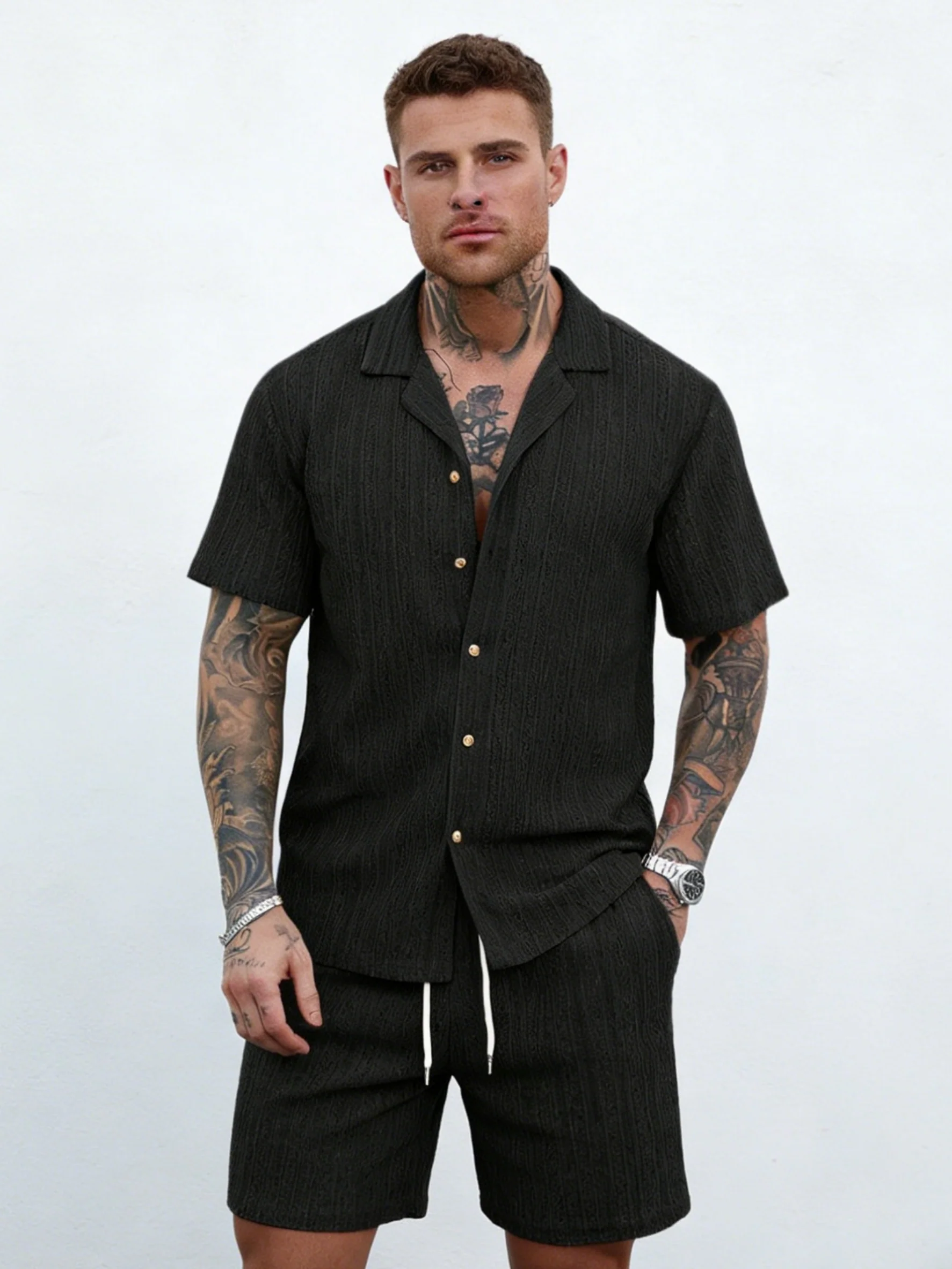 Hollow Out Breathable 2-piece Sets Set - Image 11