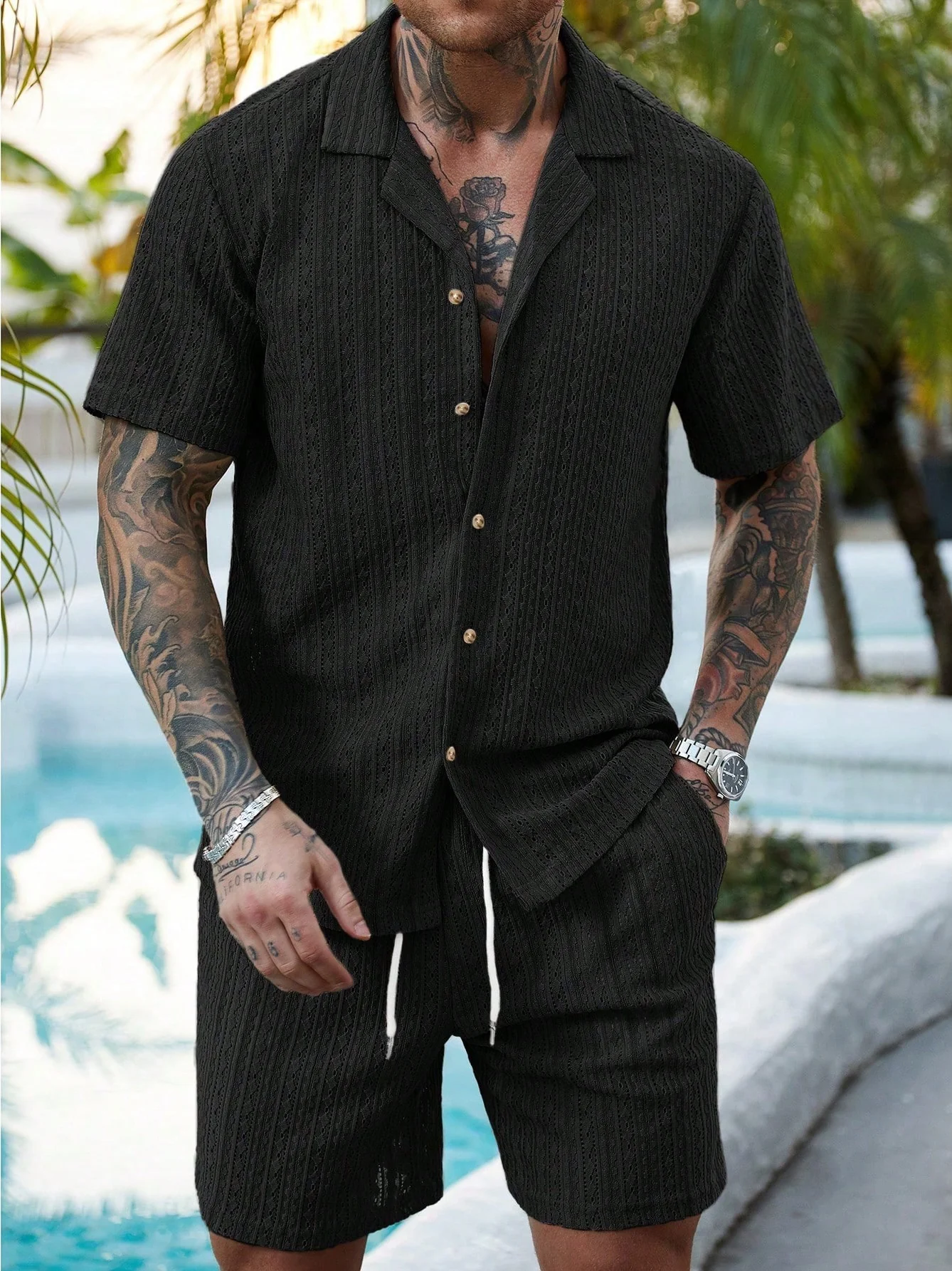Hollow Out Breathable 2-piece Sets Set - Image 12