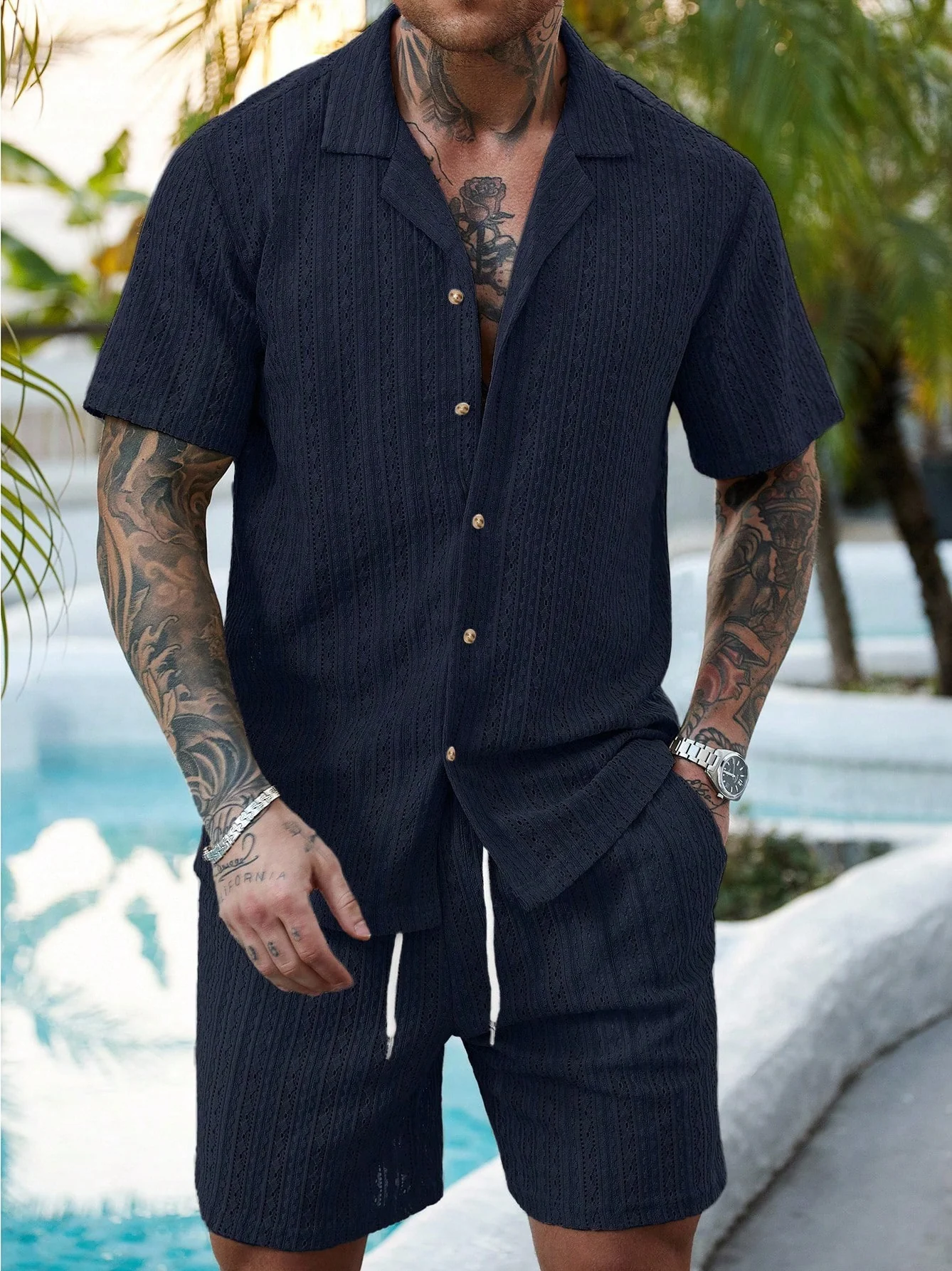 Hollow Out Breathable 2-piece Sets Set - Image 4