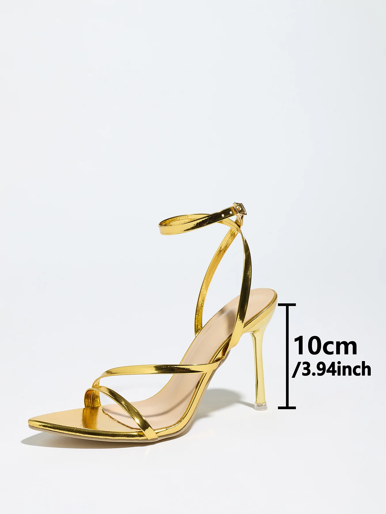 Sexy Gold Strappy High-heeled Sandals - Image 8