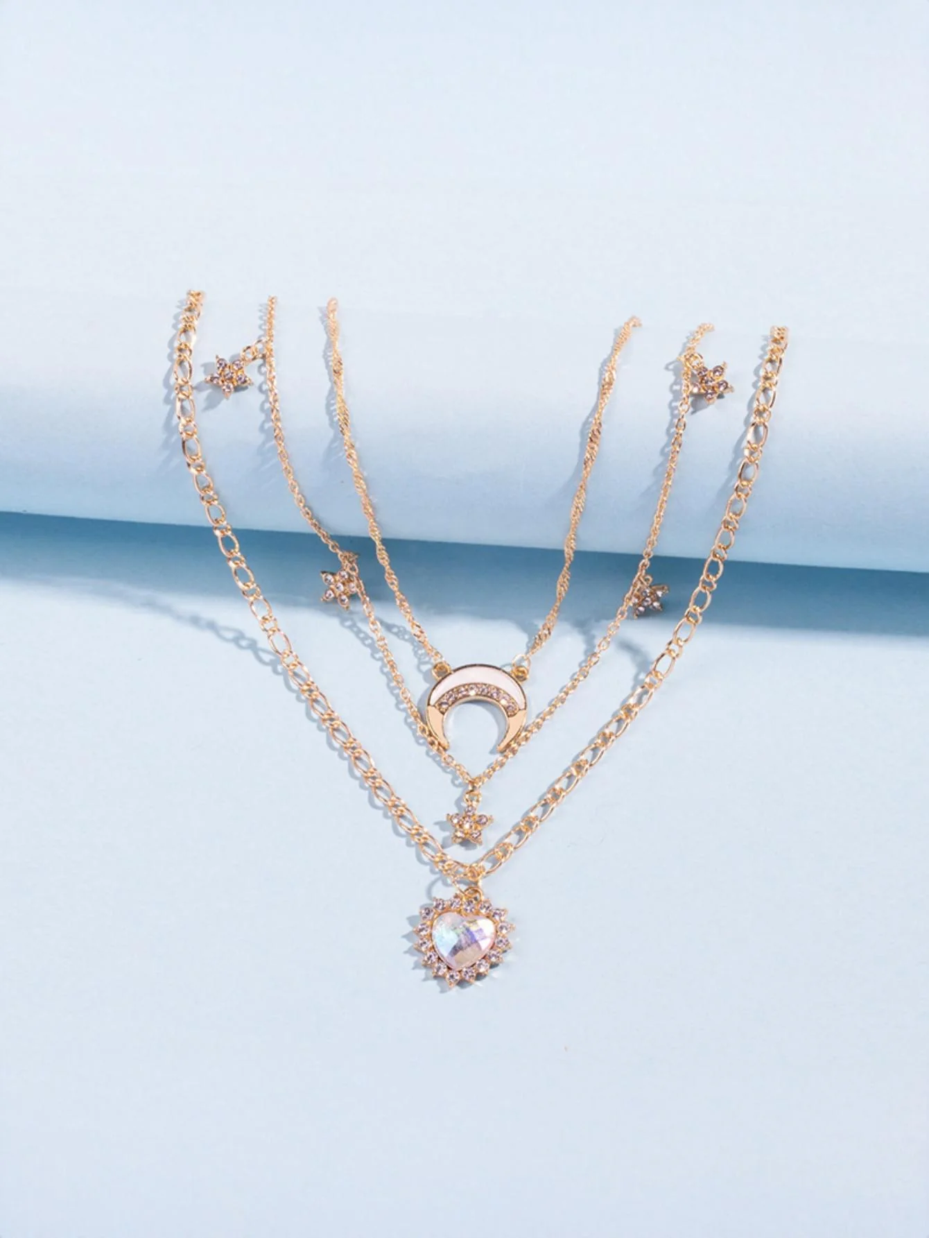 Multi-Heart Moon Alloy Necklace - Image 5