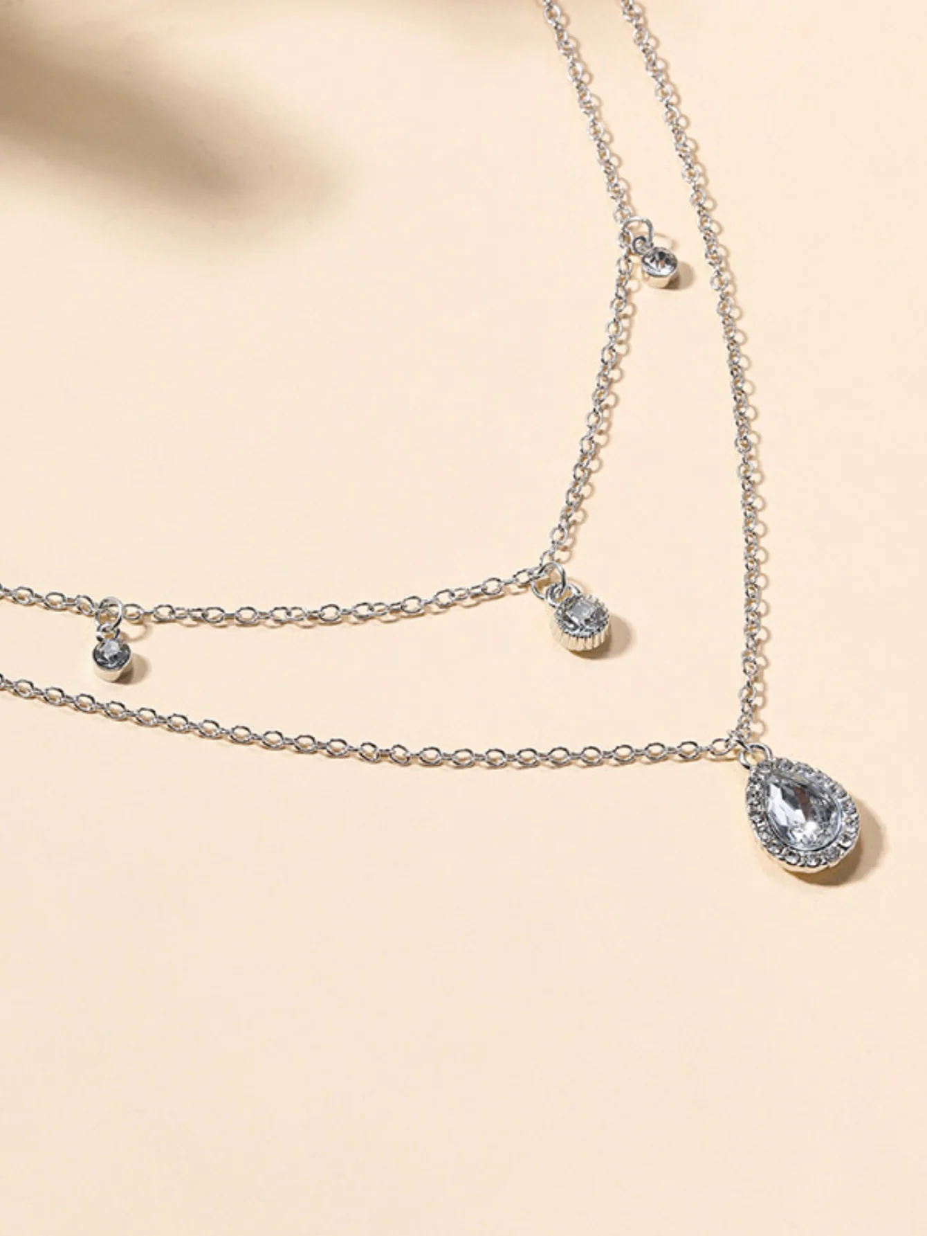 Gold-plated Teardrop Pendant Necklace - Image 11