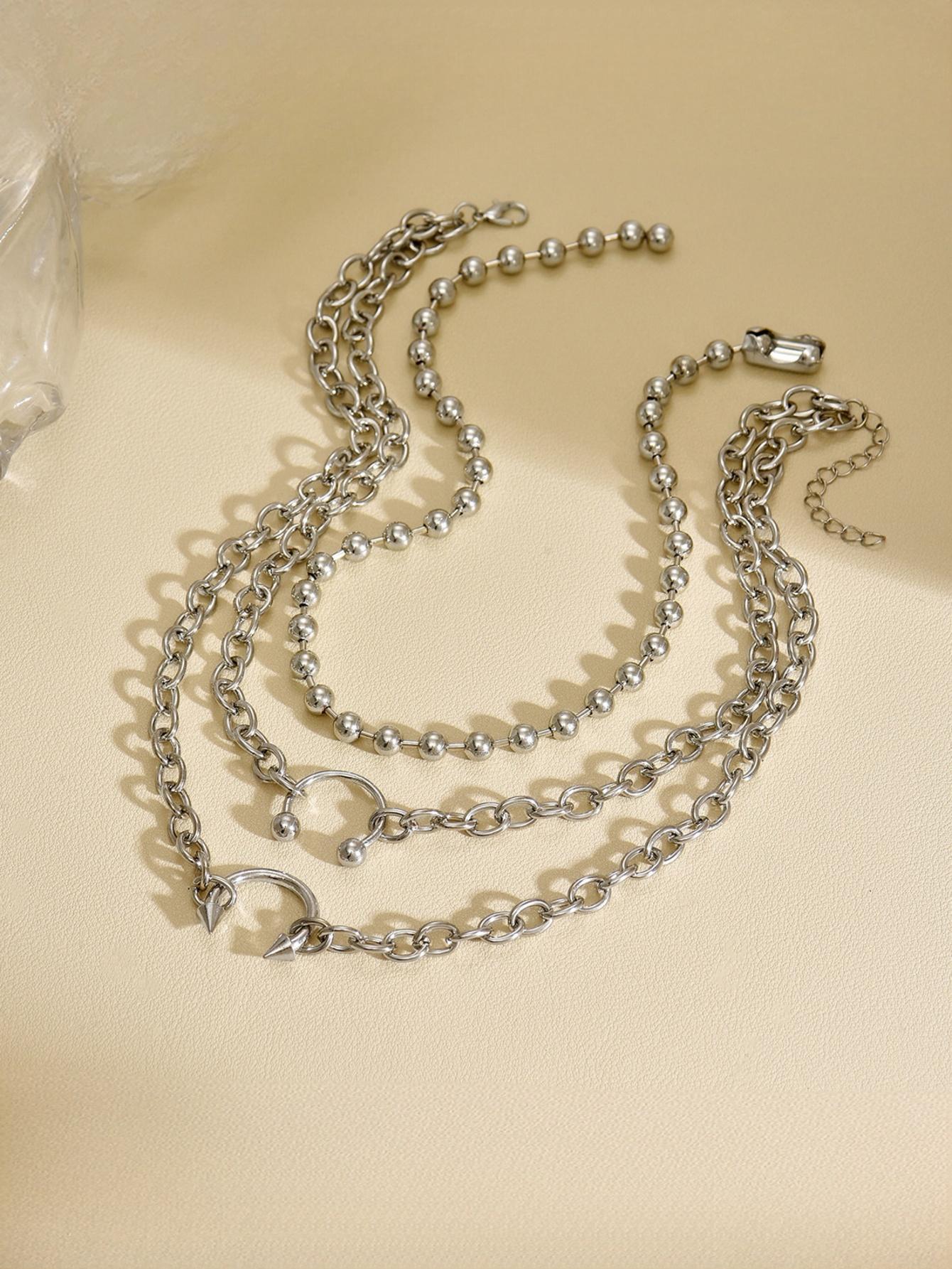 Hip-hop Punk Style Multi-layered Pendant Necklace - Image 3