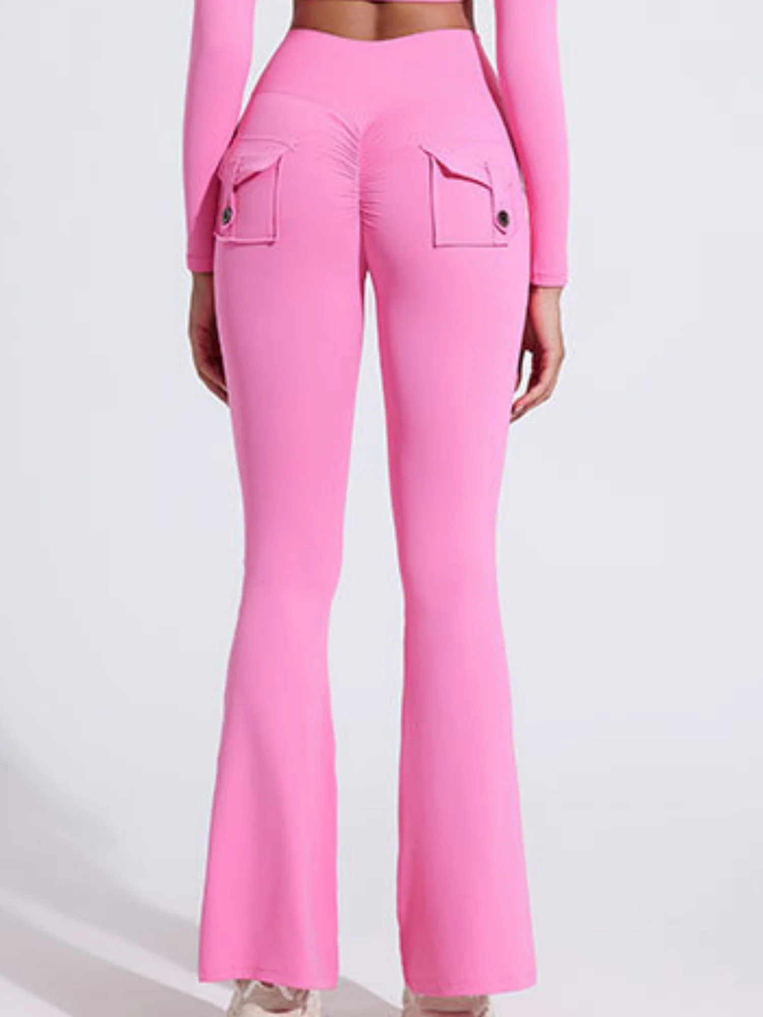 Bare-feel Pocket High-waisted Hip Lift Sports Yoga Pants - Image 2