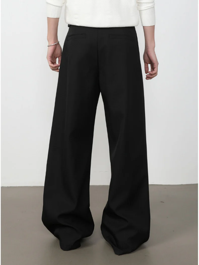 Stereo Double Pleat A-shape Loose-fit Dress Pants Pants - Image 3
