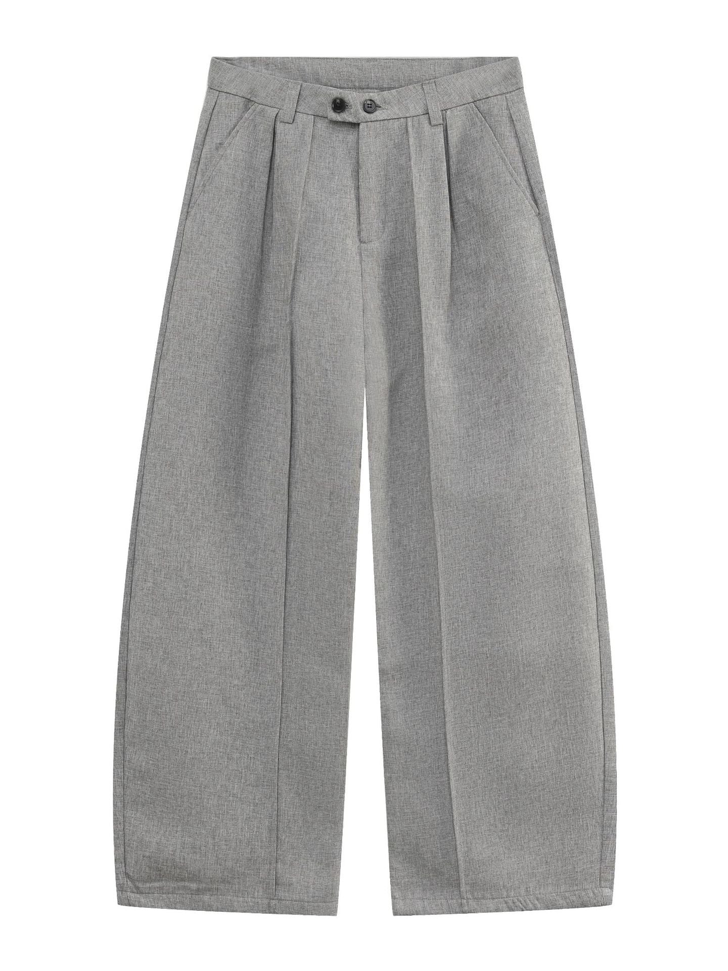 Old Money Style Double Pleat Straight-fit Dress Pants Pants - Image 10