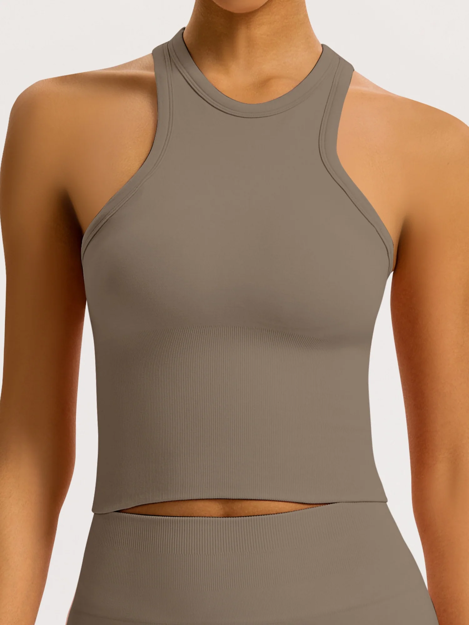 Seamless Tights T-back Fitness Exercise Yoga Tank Tops - Image 5